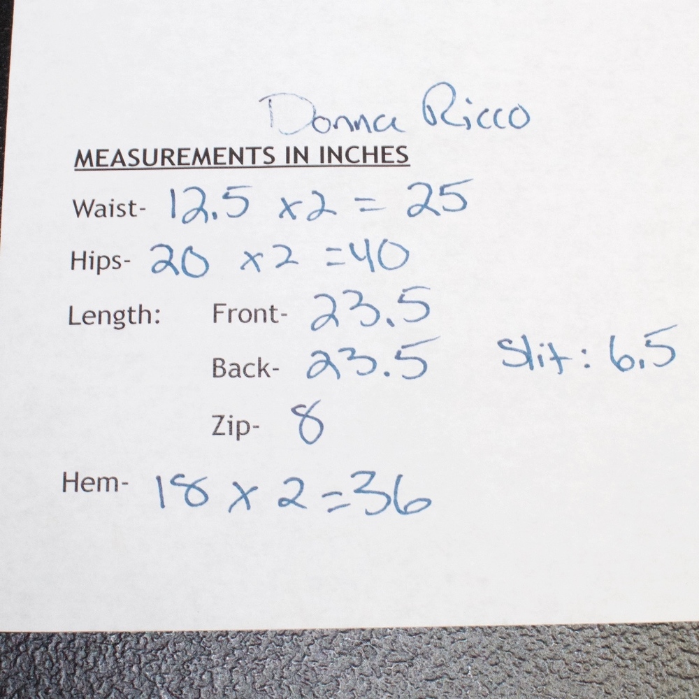 Donna Ricco New York Mint Green Silk Lined Back Slit Pencil Skirt Size 25 - Picture 8 of 8